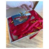 30 Pcs Velvet Christmas Bows, 5x7 Vintage Ribbon, Red Decor