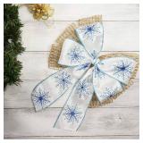 CT CRAFT LLC Satin Snowflakes Ribbon 2.5 x 10 Yards White