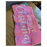 Pink Christmas Lumbar Pillow Cover 12x20 Inches for Xmas Decor