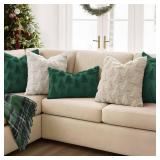 MIULEE Christmas Dark Green Tree Pillow Covers 18x18 Set of 2.
