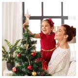 Ornativity Gold Glitter Star Tree Topper - Christmas Ornament