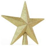 Ornativity Gold Glitter Star Tree Topper - Christmas Ornament