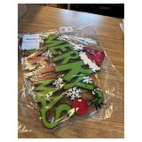 Merry Christmas Hanging Sign, Wooden Door Decorations, Xmas Decor