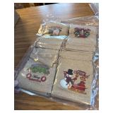24 Small Burlap Gift Bags, 4x6 inches, 8 Designs