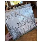 Wesiti Christmas Nativity Scene Wood Door Hanger Sign (White)