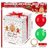 Hungdao Gender Reveal Box, Balloons, Ribbon 12x12x16in
