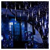 Twinkle Star Meteor Shower Lights, 288 LED 8 Tubes Icicle Lights