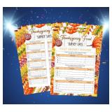 Thanksgiving Party Game, Autumn Friendly Feud Game for Adults