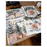 DFXSZ Christmas Pillow Covers 18x18 Set of 4 Winter Farmhouse