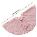 Mini Pink Tree Skirt,18 Inch, Christmas Tree Farmhouse Decor