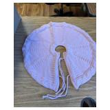 Mini Pink Tree Skirt,18 Inch, Christmas Tree Farmhouse Decor