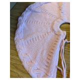 Mini Pink Tree Skirt,18 Inch, Christmas Tree Farmhouse Decor