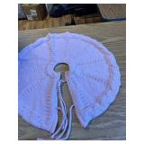 Mini Pink Tree Skirt,18 Inch, Christmas Tree Farmhouse Decor