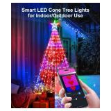 $120 7ft Smart Christmas Cone Tree LED Lights with Music Sync