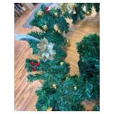 Joyhalo 9ft Garland with Lights, Battery Operated, Gold