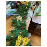 Joyhalo 9ft Garland with Lights, Battery Operated, Gold