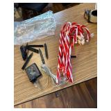 10 Pack Solar Christmas Pathway Candy Cane Lights, 72 LEDs