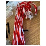 10 Pack Solar Christmas Pathway Candy Cane Lights, 72 LEDs
