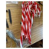 10 Pack Solar Christmas Pathway Candy Cane Lights, 72 LEDs