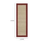 Mainstays Farmhouse Red Border Rug, 29 x60