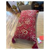 Lunar New Year Of The Snake Beaded Decorative Pillow