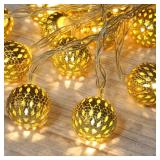 Betus 10Ft 20 LED Moroccan Globe Fairy String Lights