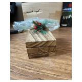 Whaline Christmas Tiered Tray Decor Books with Berries Sign.