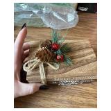 Whaline Christmas Tiered Tray Decor Books with Berries Sign.