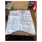 Christmas Mantle Scarf 70x17 Inch, Snowflake Fireplace Cover
