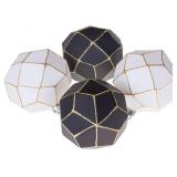 Clever Creations 4 Pack Christmas Rhombus Ornament Set, Decor
