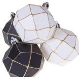 Clever Creations 4 Pack Christmas Rhombus Ornament Set, Decor