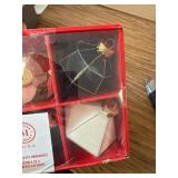 Clever Creations 4 Pack Christmas Rhombus Ornament Set, Decor