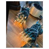 100ct Incand Mini String Lights Clear Twinkle-Grn Wire