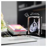 YWHL 3D Crystal Easter Jesus Nativity Scene with Light Base