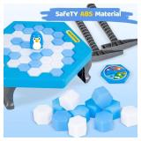 SS Save Penguin On Ice Game - Puzzle Table Knock Block