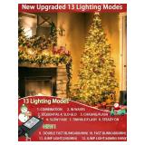 2-Pack 66FT 200 LED Christmas Lights, 13 Modes, Extendable