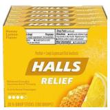Halls Menthol Drops Honey-Lemon  20 packs of 9