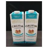 2 pk Califia Farms Unsweetened Vanilla Almond Milk 32 Fluid Ounces