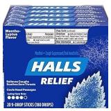 Halls Mentho-Lyptus Cough Drops 9 Pieces/Pack 20 Packs/Box