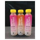 3 ct Lemon Perfect 12 Oz Bottles Multi Pack 1 Peach Rasberry- 2 Dragon Fruit Mango BEST BY 9/2024