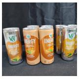8 Count V8 Energy Drink Collection, 5 pineapple Orange, 3 Peach Mango, 8fl oz each