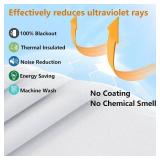 50"W x 92"L (Pack of 2) Simplebrand 100% Blackout Greyish White Curtain Liners 2 Panles Set, 100% Darkening Blackout Thermal Insulated Curtain Liner for 95 96 Inch Living Room Curtain with 18 Pieces R
