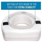 HS 15x15x5in. Toilet Seat Riser with Slip Resistant Pads