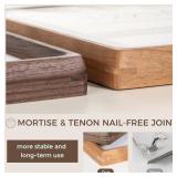 18x24, 1P 18 x 24 Poster Frame, USA-Sourced Natural Cherry Wood Picture Frame with Tempered Glass, Handcrafted Rounded Corner 18x24 Wooden Frame Matted to 16x20 Photos, Horizontal or Vertical Wall Mou