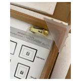 18x24, 1P 18 x 24 Poster Frame, USA-Sourced Natural Cherry Wood Picture Frame with Tempered Glass, Handcrafted Rounded Corner 18x24 Wooden Frame Matted to 16x20 Photos, Horizontal or Vertical Wall Mou