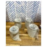 4 Sets Labor Day Centerpieces for Tables Red White and Blue American Patriotic Flowers Decorations Include 11.81 Inch Artificial Berry Stem Stars Picks and Vase for Home Office