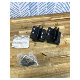 Cornerstone Black Nylon Polymer Medium Size Multi Adjustable Hinges | Fasteners Included | 2 Hinges Included | CH200F-SD-BK