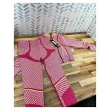 pink and white striped Rockstar Original activewear jacket Medium