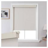 Joydeco No Drill Blackout Shades, Free-Stop Cordless Roller Shades, UV Protection, Thermal Insulated Blinds for Indoor Windows, Easy Install Window Blinds for Home and Office (Beige, 22" W X 75" H)