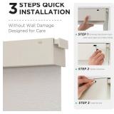 Joydeco No Drill Blackout Shades, Free-Stop Cordless Roller Shades, UV Protection, Thermal Insulated Blinds for Indoor Windows, Easy Install Window Blinds for Home and Office (Beige, 22" W X 75" H)